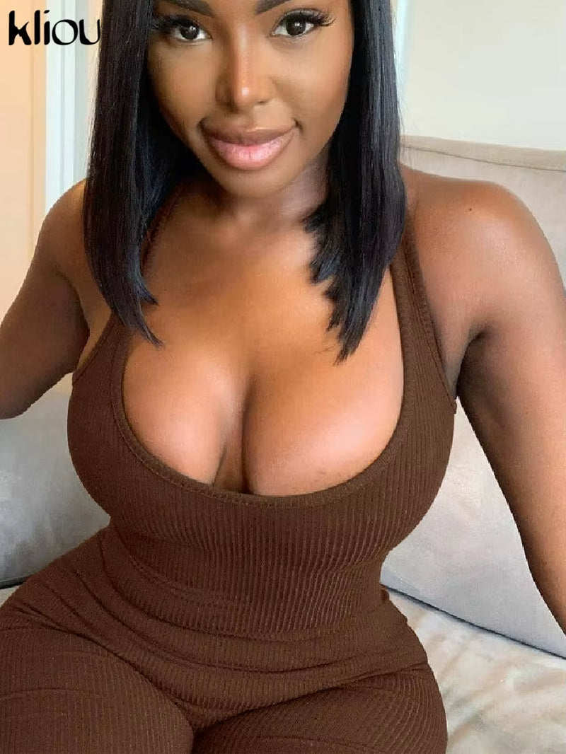 Striped Sporty Workout Halter Rompers